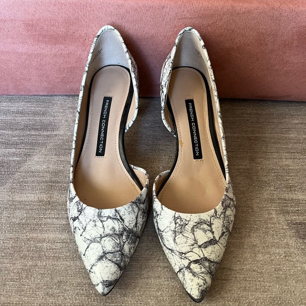 French Connection ‘Kandy’ Marble Pattern D’ Orsay Style Pump Heel Women’s Size 6